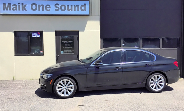 2017 BMW 325 with professional window tint in North Bay